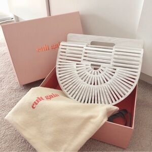 Cult Gaia White Acrylic Ark Bag